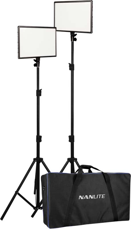 Nanlite LumiPad 25 LED 2 Light kit x2 with stand and bag