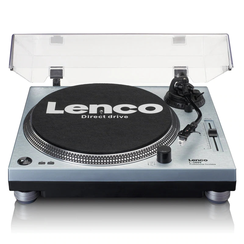 Lenco L-3809 Turntable, Metallic