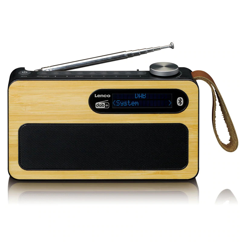 Lenco PDR-040 DAB Radio, Bamboo/Black