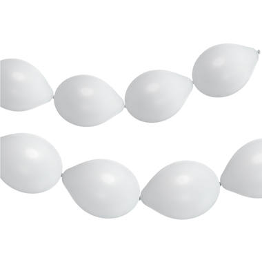 Palloncini Link per Ghirlande 8 pz. (Bianco Cocco Opaco, 33cm)