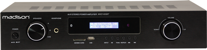 Madison HI-FI Stereo Amplifier (Black, 2x100W)