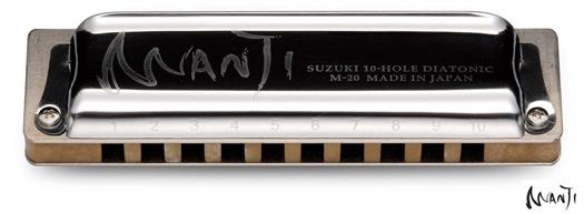 Suzuki Manji M-20 Standard diatonisk mundharmonika. Tone: High G