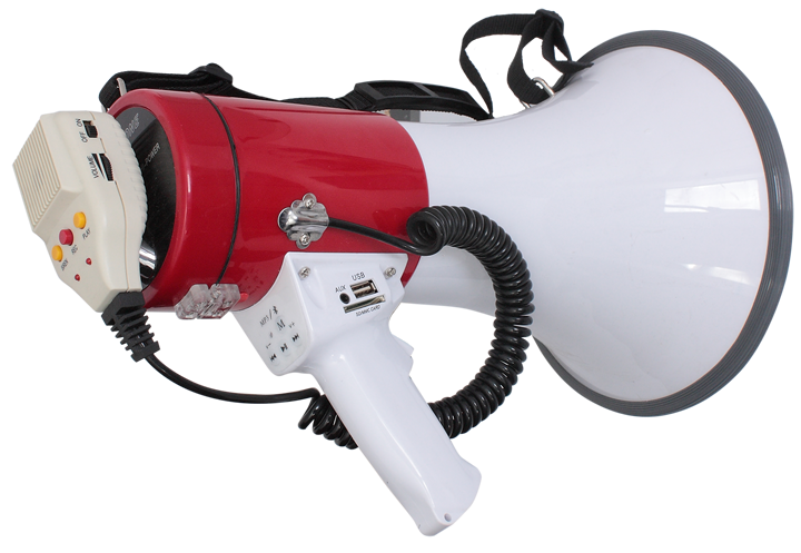 Megaphone with USB and SD card reader (50W)