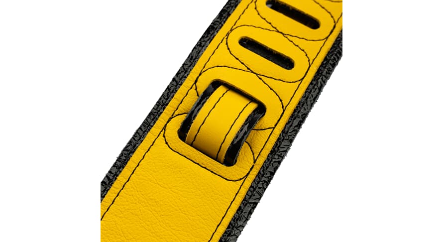 Levys MJH317 cinghia per chitarra in pelle, Dragon Stripe