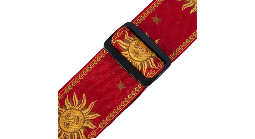 Levys MPJG tracolla per chitarra 2", design sun, rosso