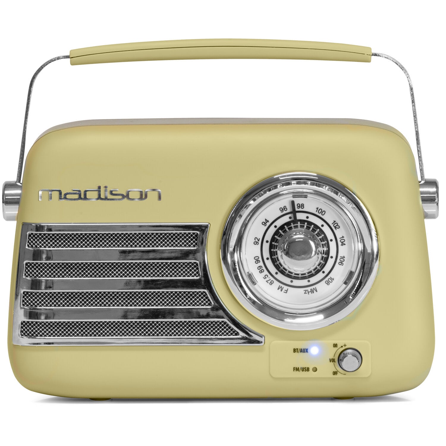 Madison Retro Radio with Bluetooth and FM (Matte Olive Green)