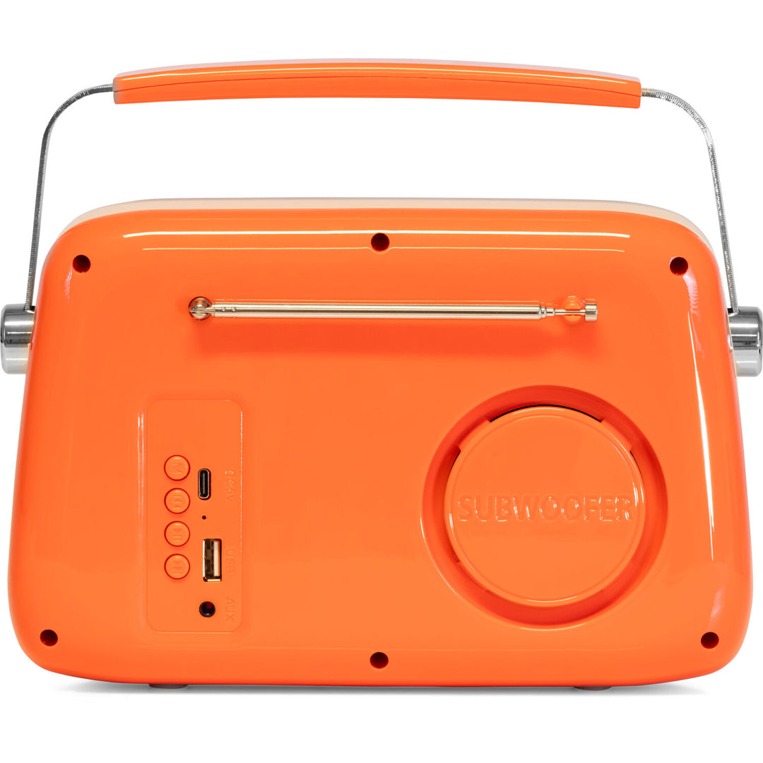 Madison Retro Radio con Bluetooth e FM (Arancione)