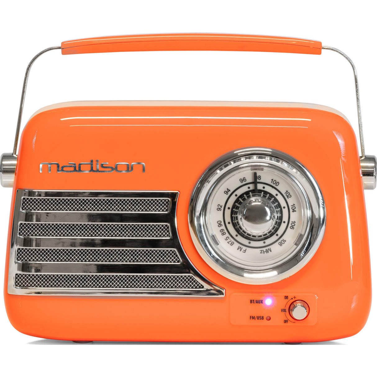 Madison Retro Radio with Bluetooth and FM (Orange)