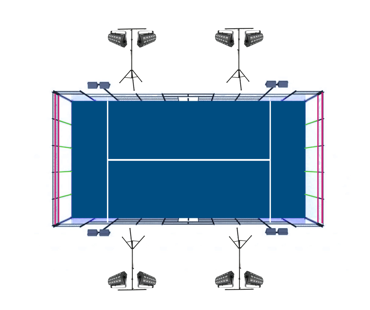 Pacchetto completo Nat-padel per 1 campo