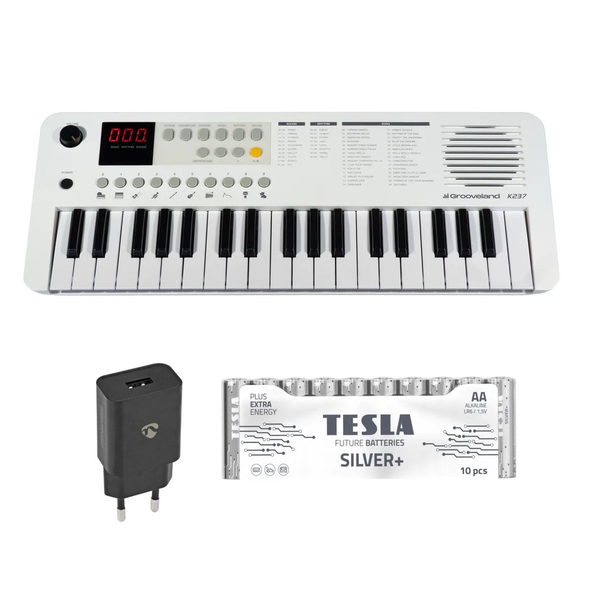 Grooveland E237 Keyboard Startpakke (White)