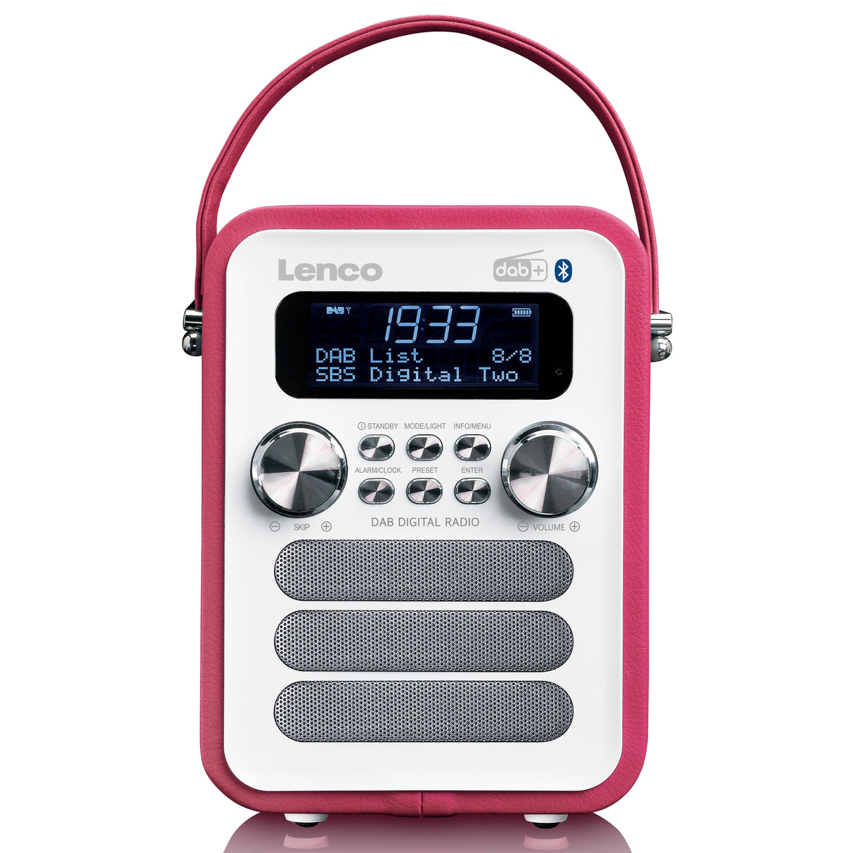 Lenco PDR-051 DAB Radio, Pink/White