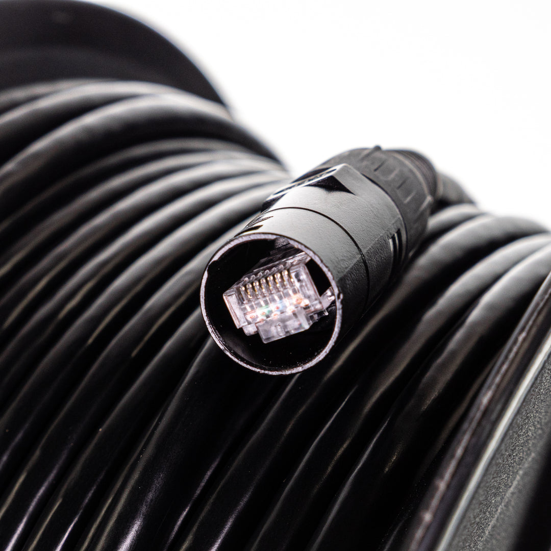 Perfex CAT7 avvolgicavo (NERO) 75m