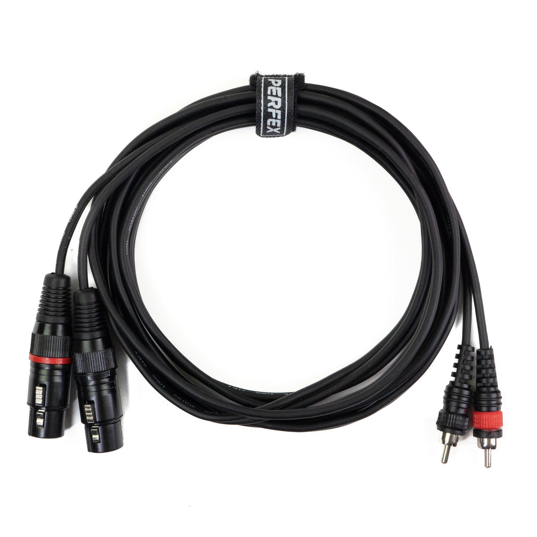 Perfex XLR Femmina a Phono RCA Cavo (3m)