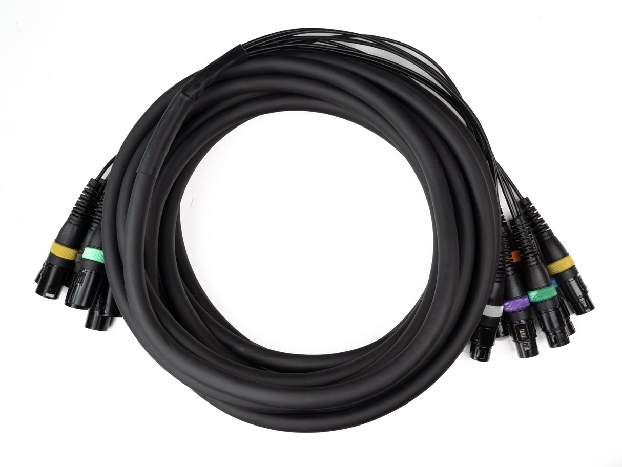 Par-8 multicore XLR maschio a XLR femmina (10m)