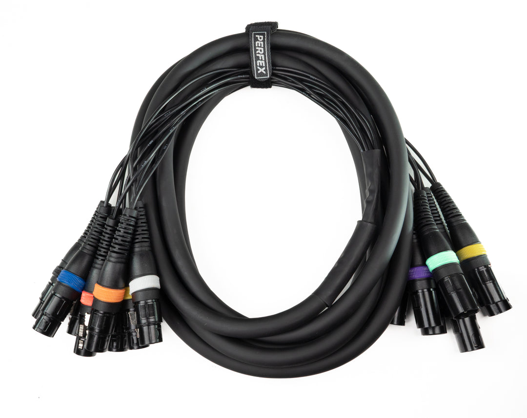 Par-8 multicore XLR maschio a XLR femmina (5m)