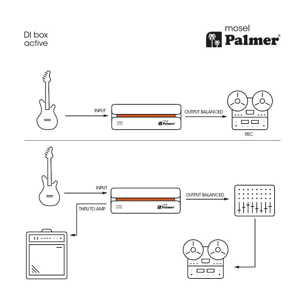 Palmer RIVER-model – DI-box attiva