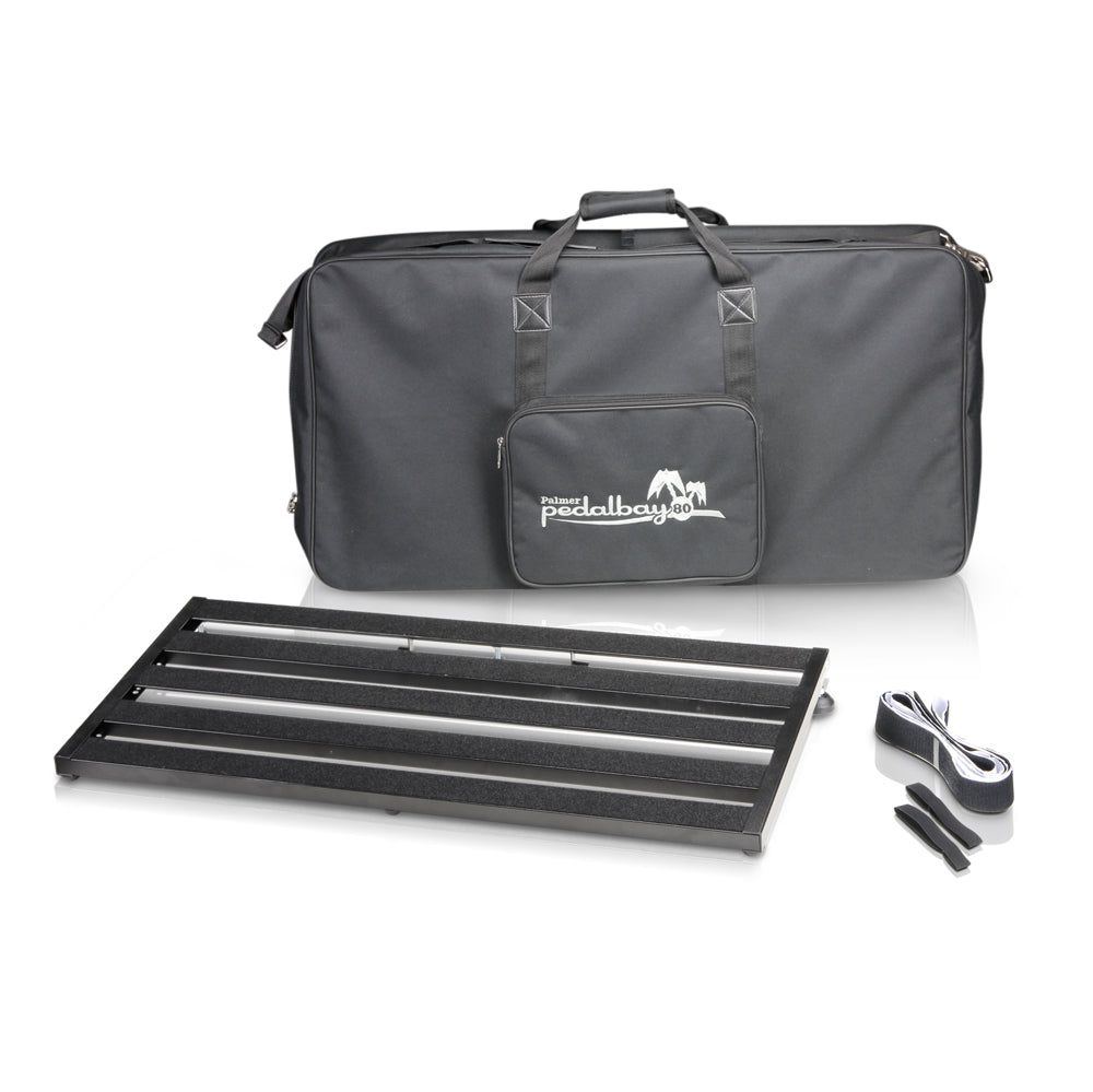 Palmer PEDALBAY® 80 - Letvægts, variabelt pedalboard med beskyttende softcase, 80 cm
