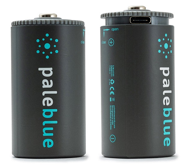 Pale Blue Li-Ion Rechargeable D Battery 2 pack
