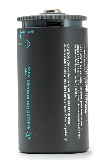 Pale Blue Li-Ion Rechargeable D Battery 2 pack