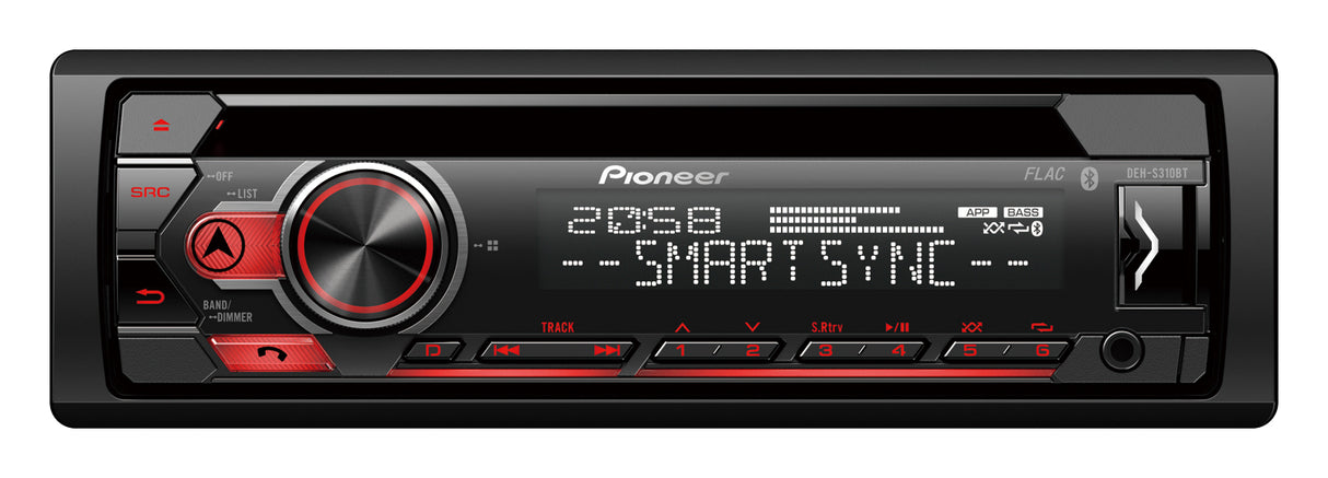 Pioneer DEH-S320BT 1-DIN Car Stereo w. Bluetooth