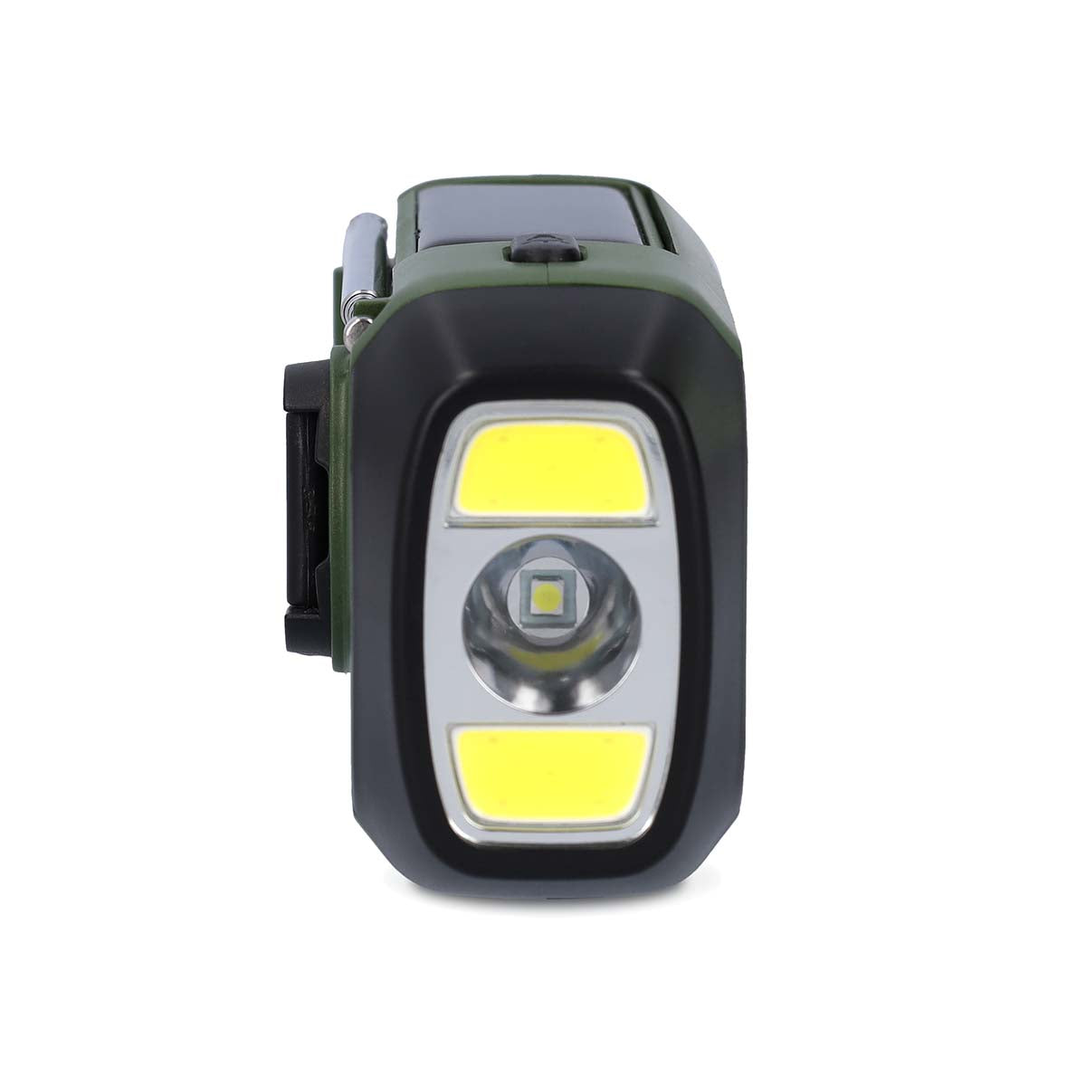 Portable emergency radio with hand crank