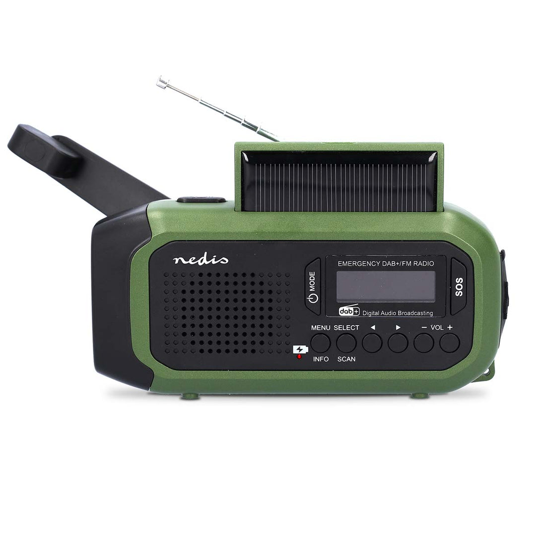 Radio d'emergenza portatile con manovella