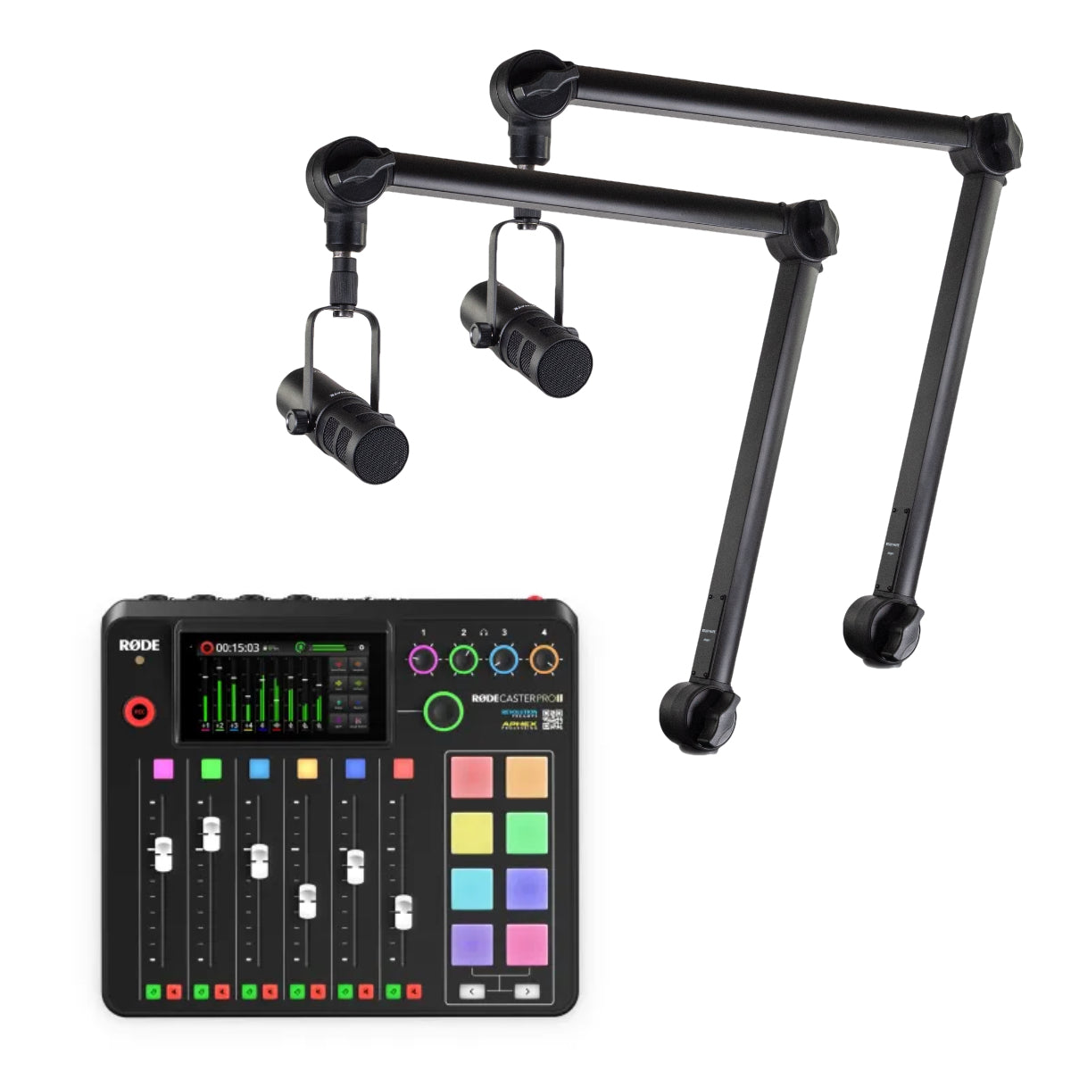 RØDE Rødecaster Pro II Pacchetto Podcast (2 Persone)