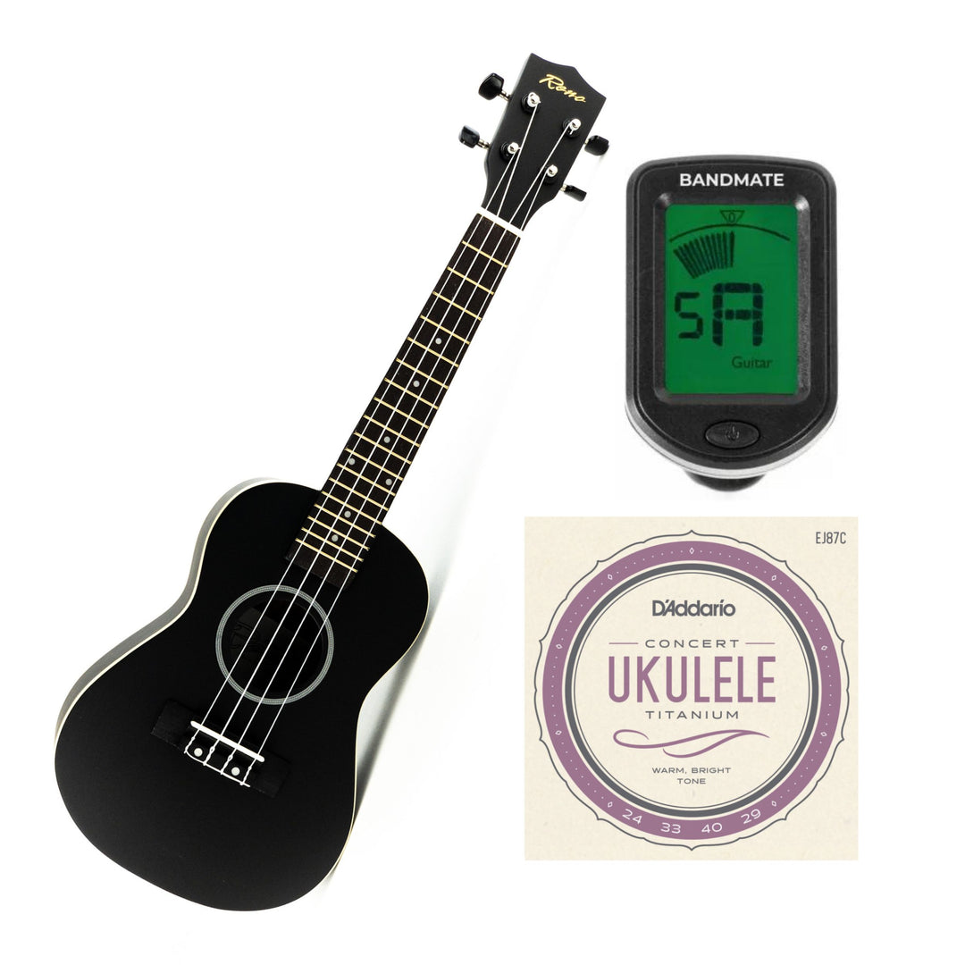 Reno RU300 Grand Concert Ukulele (Nero) Startpakke