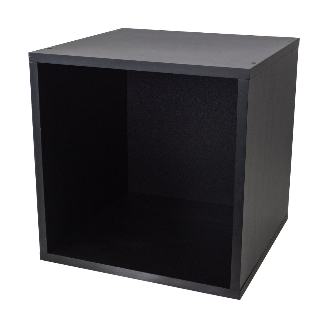 Studio 57 - Mensola di stoccaggio per dischi in vinile (36,5 x 36,5 cm, Black)