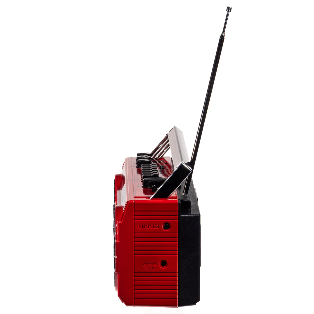 Studio 57 - Lettore di cassette con FM e Bluetooth, Rosso