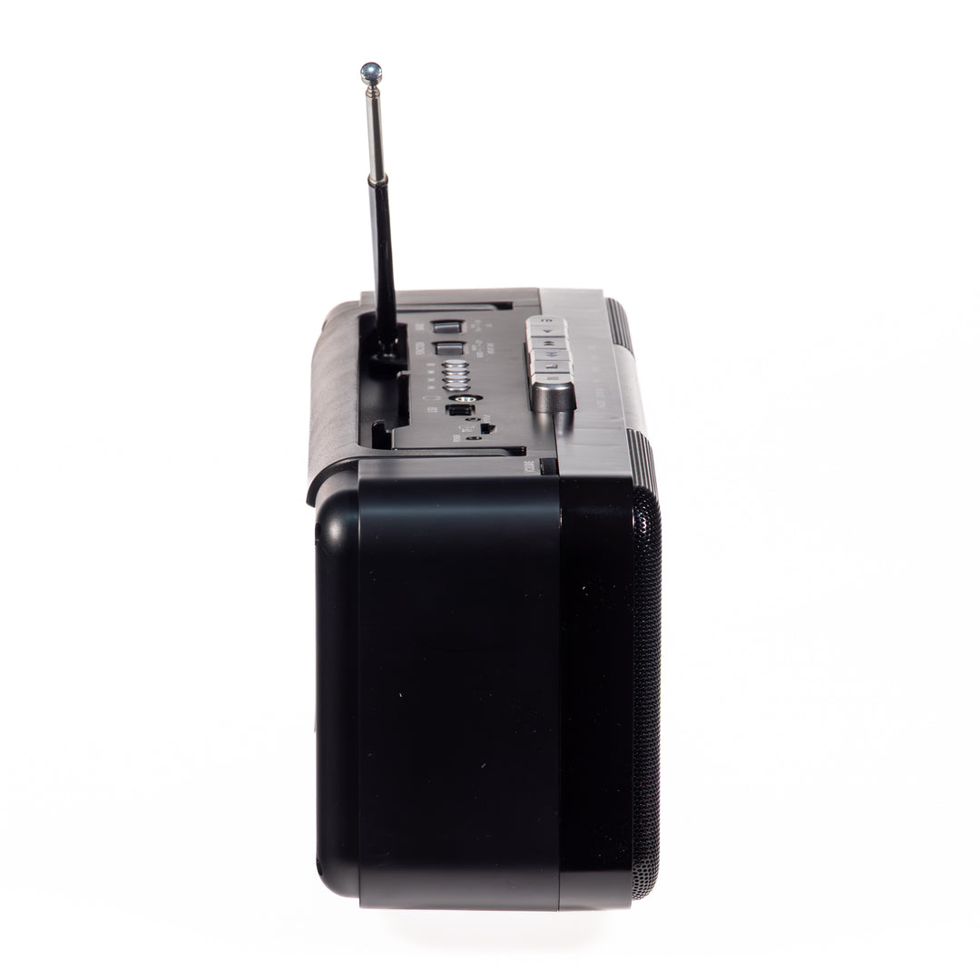 Studio 57 - Lettore di cassette con FM & Bluetooth, Nero + Cassetta