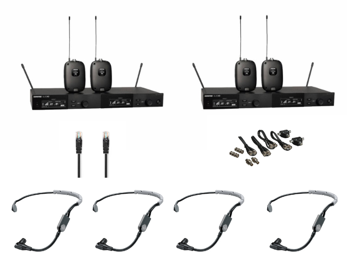 Shure SLXD Headset Wireless System (4 channels, J53)