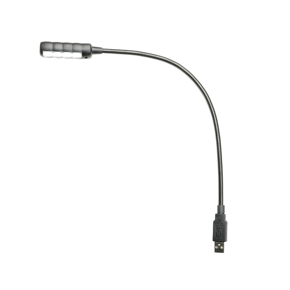 Adam Hall Stands SLED 1 ULTRA USB - svanehalslampe, USB-stik, 4 COB-LED’er