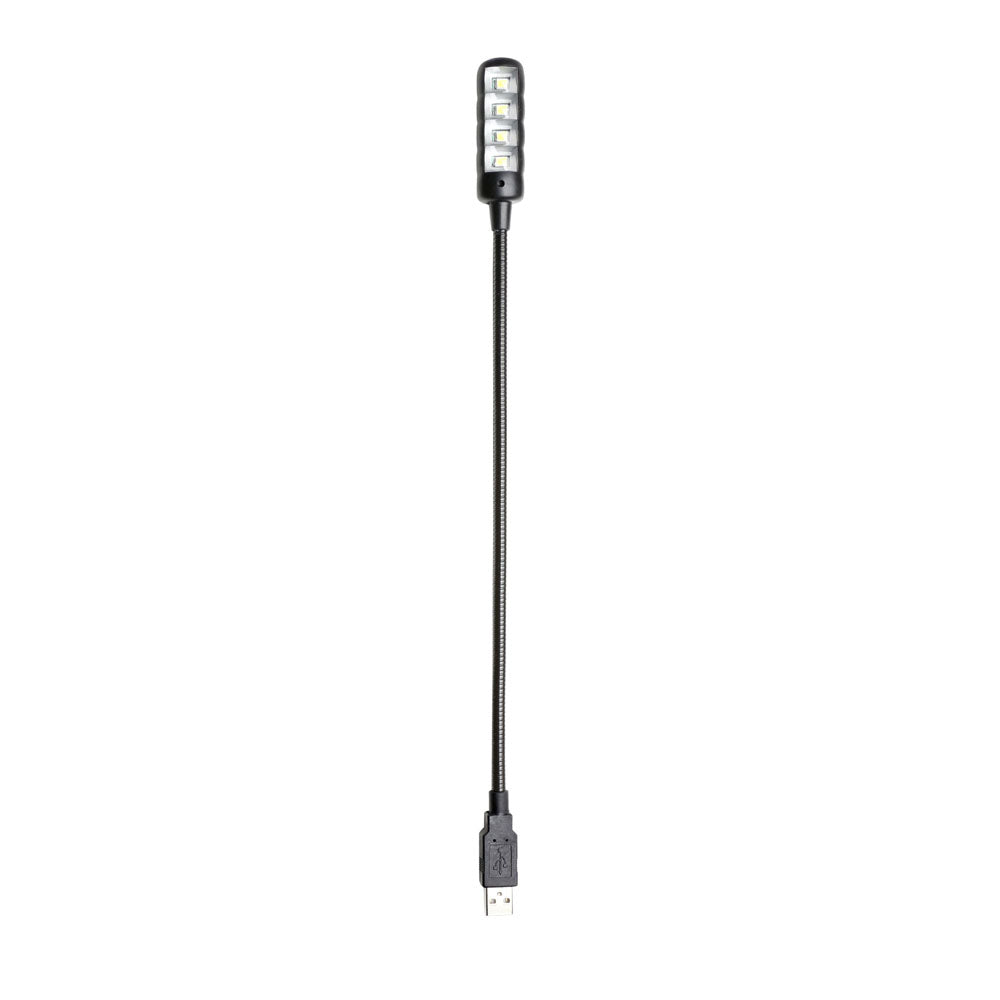 Adam Hall Stands SLED 1 ULTRA USB - svanehalslampe, USB-stik, 4 COB-LED’er