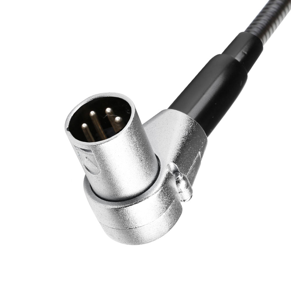 Adam Hall Stands SLED 1 ULTRA XLR 4 A - Lampada a collo di cigno XLR angolata a 4 poli con 4 COB-LED