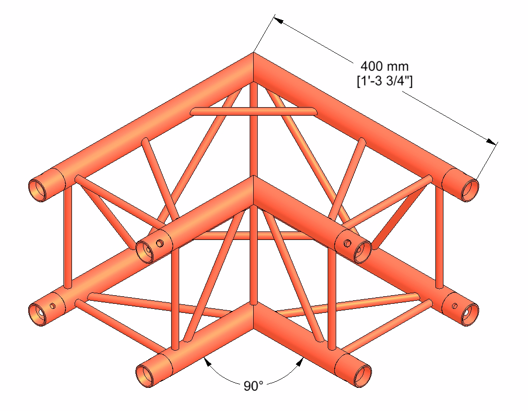 Milos QTM quatro 2-way 90° corner