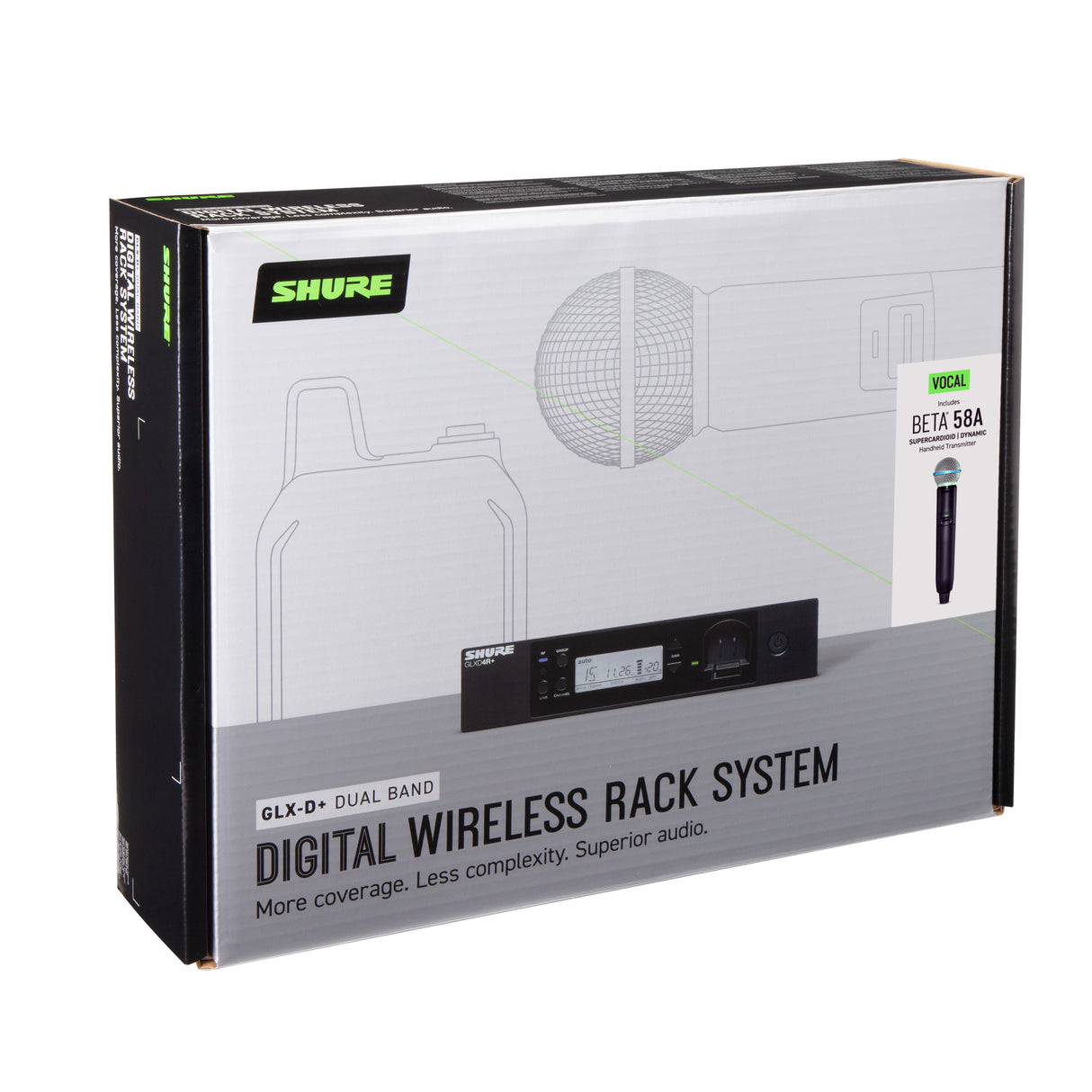 Shure GLXD24R+ BETA58A Sistema microfono wireless a rack