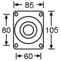 4 x Blue Wheels 100 mm (2 with and 2 without brake)