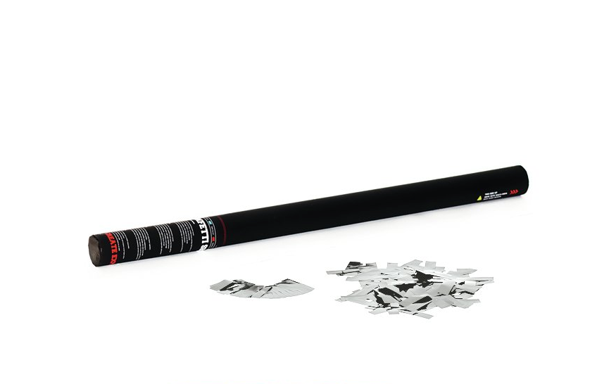 Cannoni Spara-Confetti Portatile (Argento, 80cm)