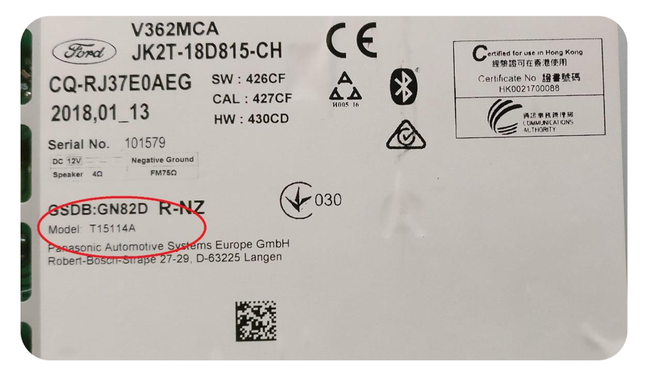 Interface for Ford Transit Custom 2018 -