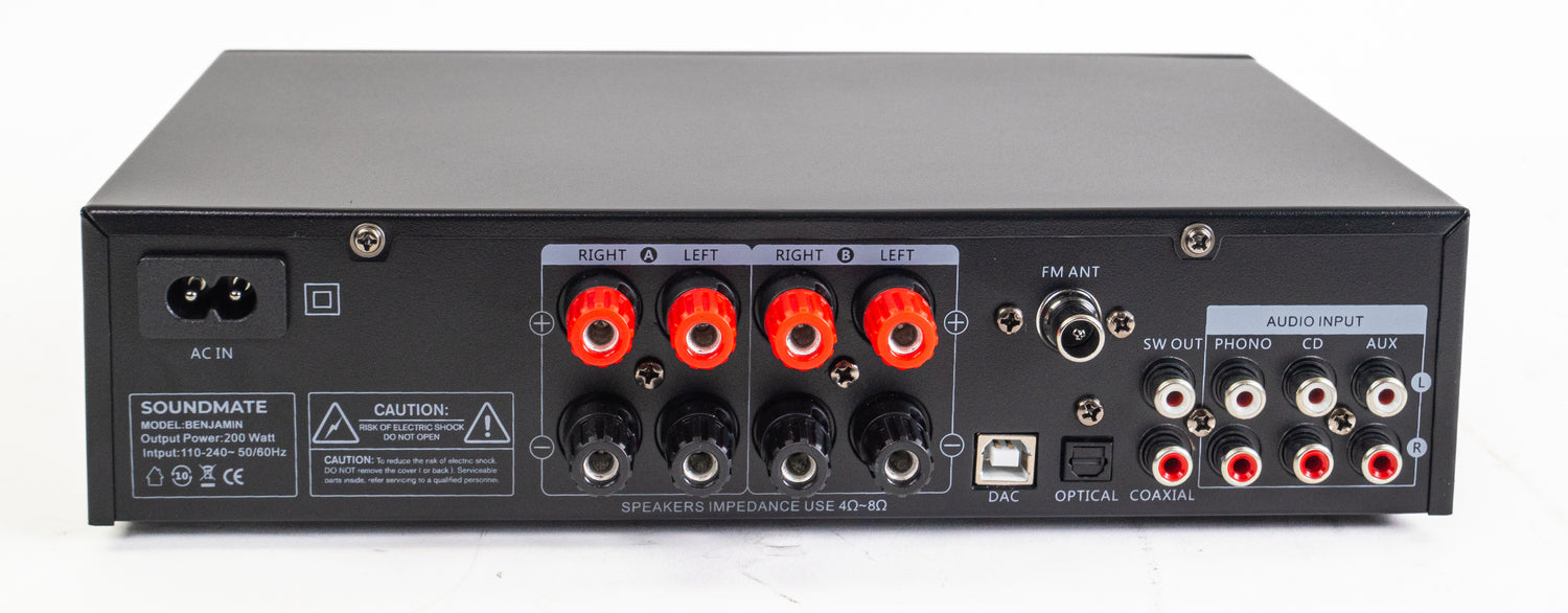 SoundMate Hi-Fi amplifier w. Bluetooth (4x50W)