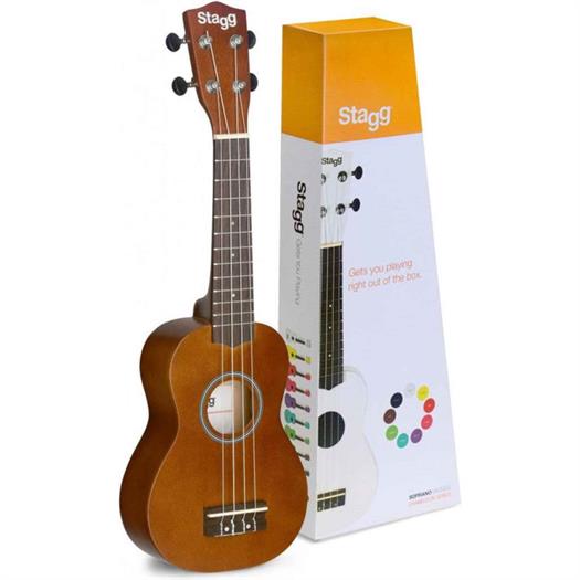 Stagg US-NAT Ukulele soprano con custodia morbida (Naturale)