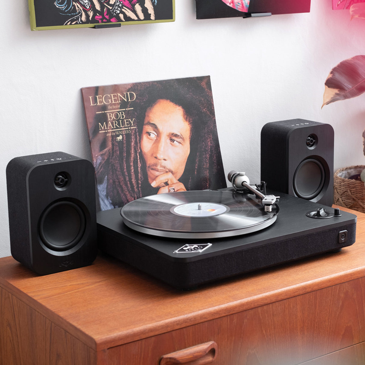 MARLEY DUO Bluetooth Set di Altoparlanti (Nero)