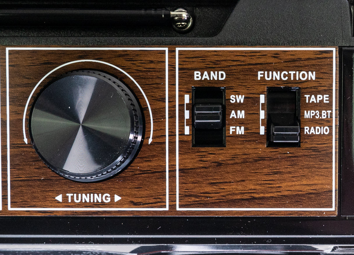 Studio 57 - Lettore di cassette con FM & Bluetooth, Nero