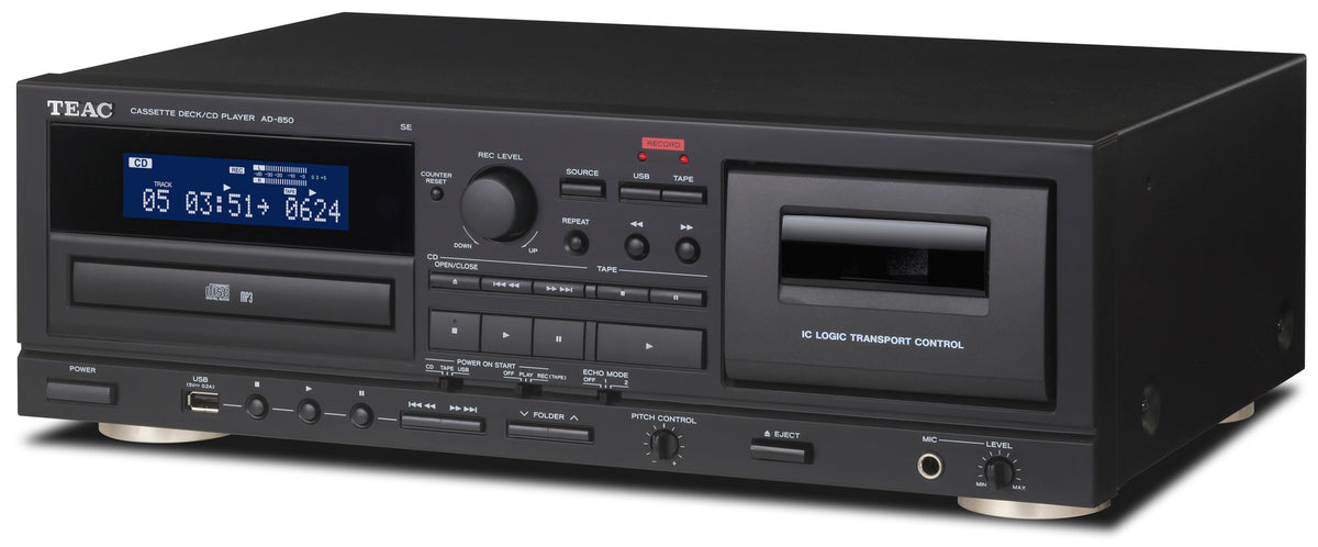 TEAC AD-850-SE Lettore CD e cassette con USB (Nero)