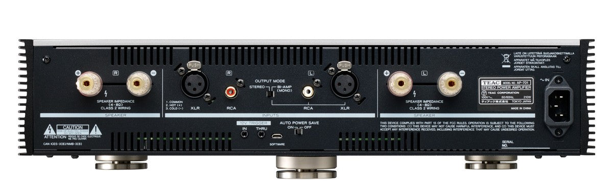 TEAC AP-701 Amplificatore Stereo/Mono (Argento)