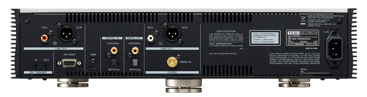 TEAC VRDS-701 Lettore CD (Argento)