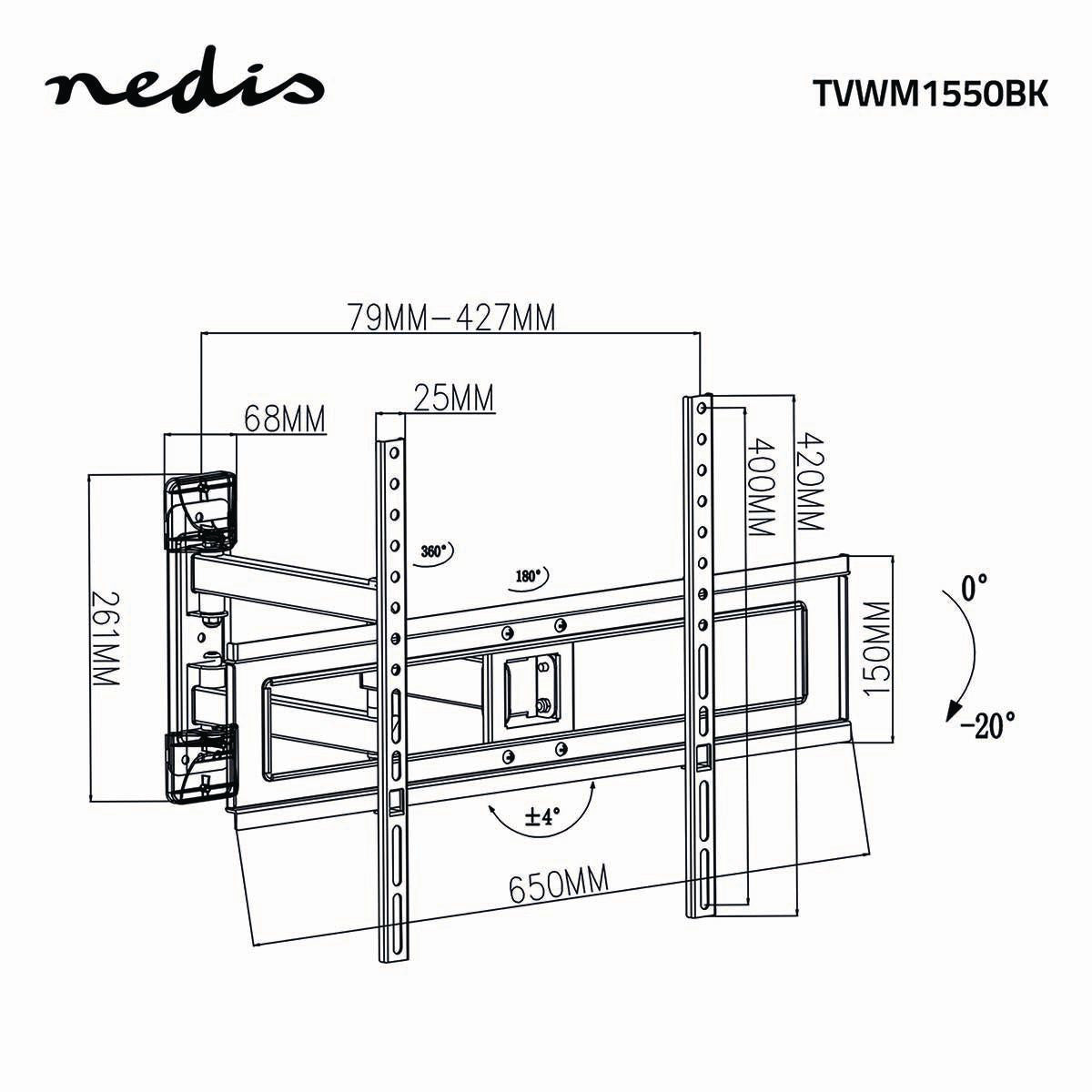 Supporto TV Completamente Regolabile (37-70", 25kg)