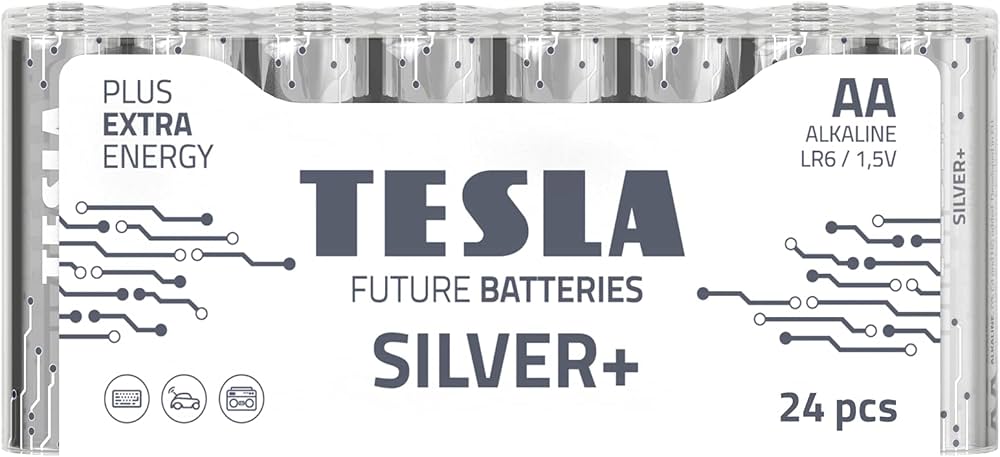 Tesla Silver+ AA Batterie Alcaline (48 pz)