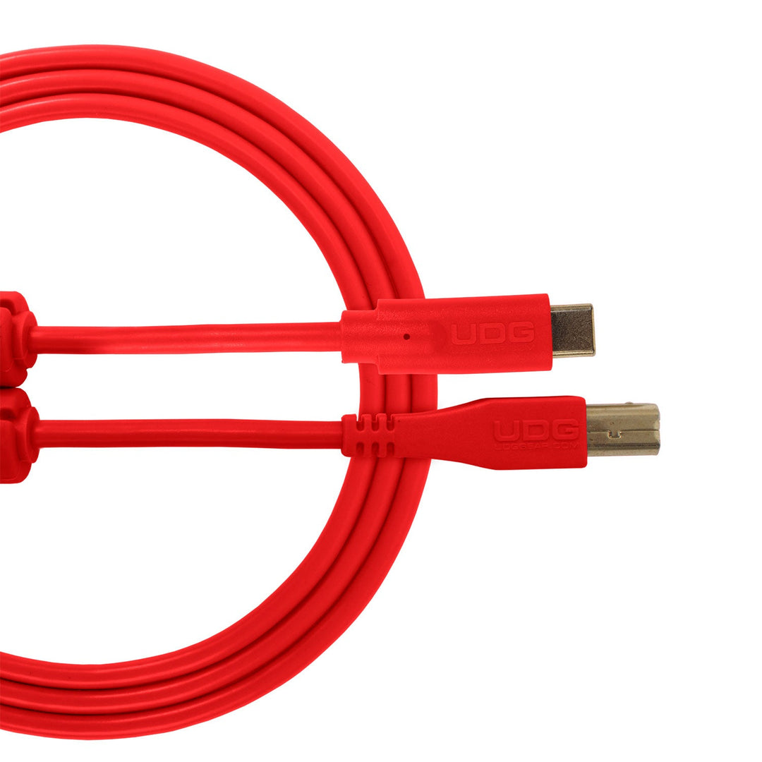 UDG Ultimate Audio Cable USB 2.0 C-B Rosso Dritto 1,5m
